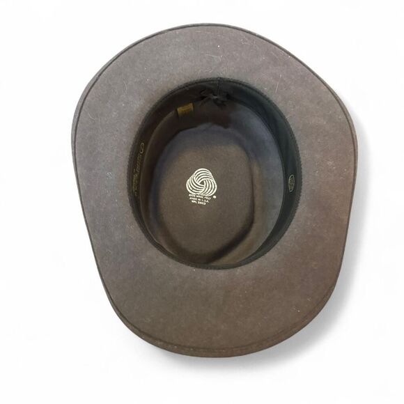 Sheplers by Bailey 100% Wool Fedora Hat XL Gray Western Style Made in USA - Picture 7 of 7